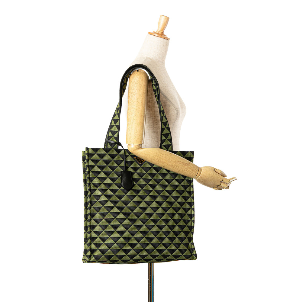 Pre-Loved Prada Jacquard Triangolo Symbole Shopping Tote - Picture 12 of 12